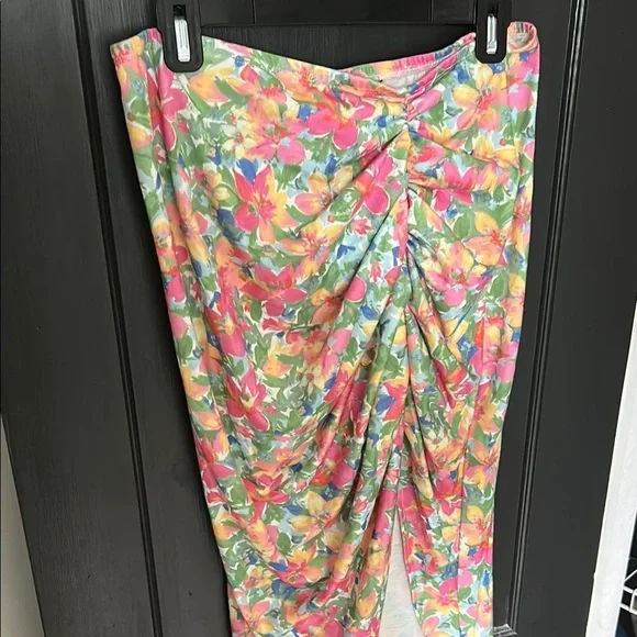 SHEIN Floral Midi Skirt - Multicolor - Picture 2 of 2